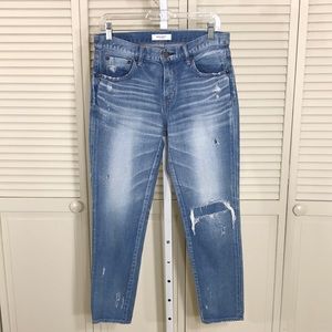 Moussy Vintage Made in Japan Distressed Cropped Jeans Size 28